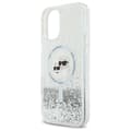 Miniatyrbillede 6 af 8: Karl Lagerfeld Liquid Glitter Karl & Choupette Head MagSafe - iPhone 16 Plus cover (gennemsigtig)