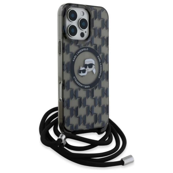 Karl Lagerfeld IML Crossbody Monogram Karl & Choupette Head MagSafe - iPhone 16 Pro Max cover (sort)