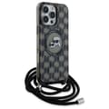 Miniatyrbillede 3 af 7: Karl Lagerfeld IML Crossbody Monogram Karl & Choupette Head MagSafe - iPhone 16 Pro Max cover (sort)