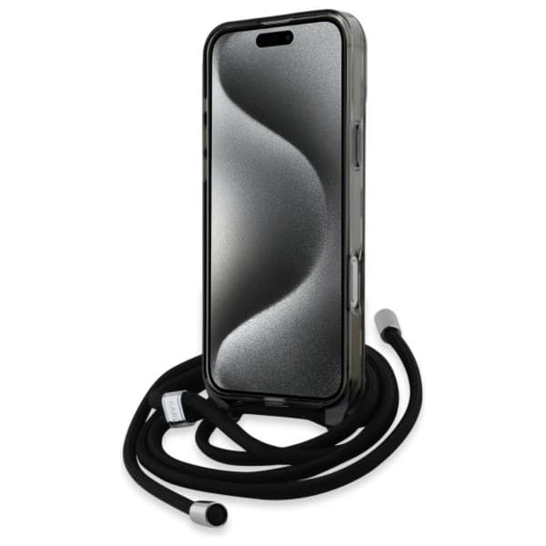 Karl Lagerfeld IML Crossbody Monogram Karl & Choupette Head MagSafe - iPhone 16 Pro Max cover (sort)
