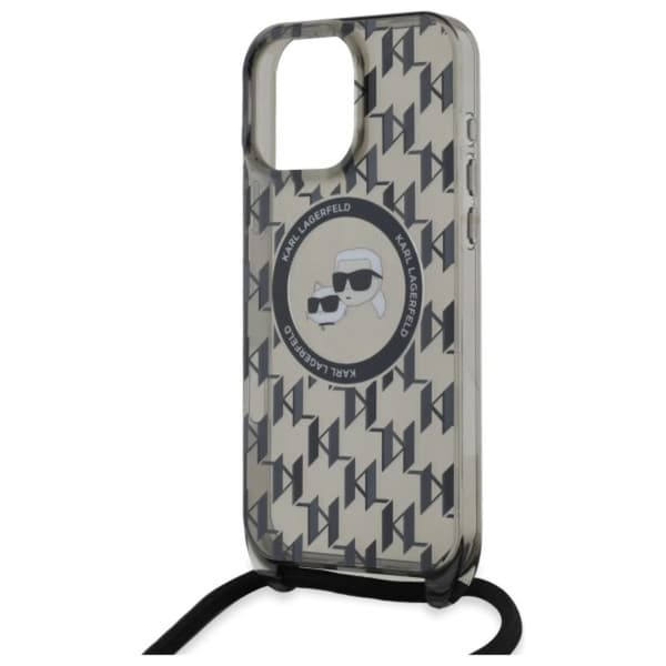 Karl Lagerfeld IML Crossbody Monogram Karl & Choupette Head MagSafe - iPhone 16 Pro Max cover (sort)