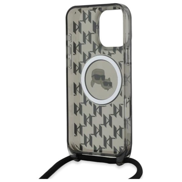 Karl Lagerfeld IML Crossbody Monogram Karl & Choupette Head MagSafe - iPhone 16 Pro Max cover (sort)