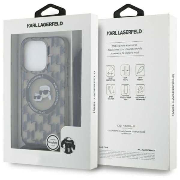 Karl Lagerfeld IML Crossbody Monogram Karl & Choupette Head MagSafe - iPhone 16 Pro Max cover (sort)