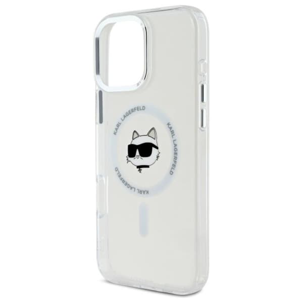 Karl Lagerfeld IML Metal Choupette Head MagSafe - iPhone 16 Pro Max cover (hvid)