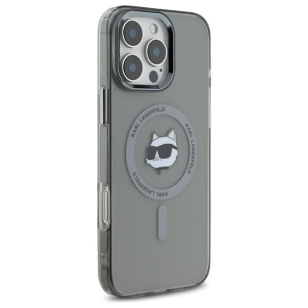 Karl Lagerfeld IML Metal Choupette Head MagSafe - iPhone 16 Pro Max cover (sort)