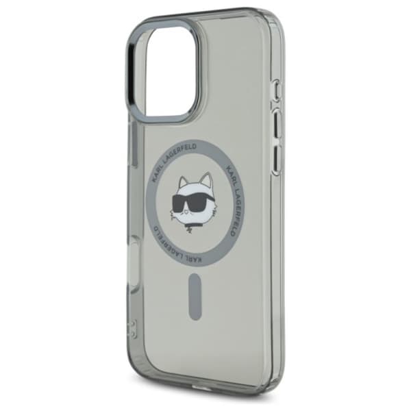 Karl Lagerfeld IML Metal Choupette Head MagSafe - iPhone 16 Pro Max cover (sort)