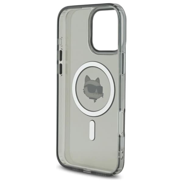 Karl Lagerfeld IML Metal Choupette Head MagSafe - iPhone 16 Pro Max cover (sort)
