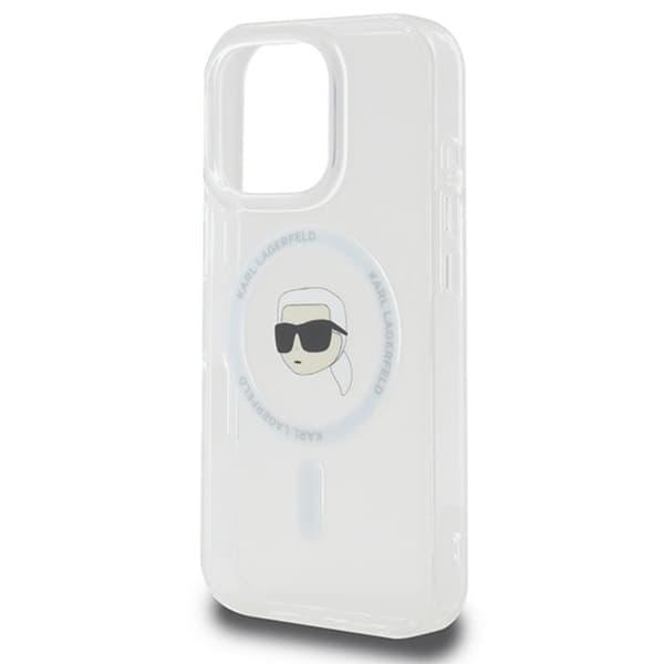 Karl Lagerfeld IML Metal Karl Head MagSafe - iPhone 16 Pro Max cover (hvid)