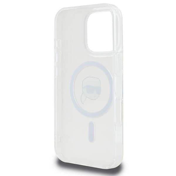 Karl Lagerfeld IML Metal Karl Head MagSafe - iPhone 16 Pro Max cover (hvid)