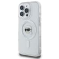 Miniatyrbillede 2 af 8: Karl Lagerfeld IML Metal Karl Head MagSafe - iPhone 16 Pro Max cover (hvid)