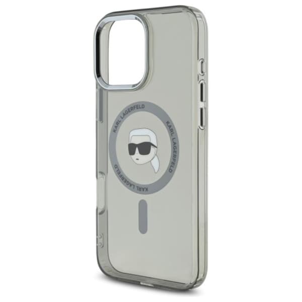 Karl Lagerfeld IML Metal Karl Head MagSafe - iPhone 16 Pro Max cover (sort)