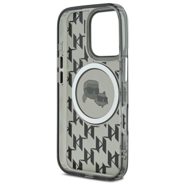 Karl Lagerfeld IML Monogram Karl & Choupette Head MagSafe - iPhone 16 Pro Max cover (sort)