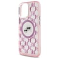 Miniatyrbild 6 av 8: Karl Lagerfeld IML Monogram Karl & Choupette Head MagSafe - iPhone 16 Pro Max-skal (rosa)