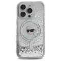 Miniatyrbillede 3 af 8: Karl Lagerfeld Liquid Glitter Karl Head MagSafe - iPhone 16 Pro Max cover (gennemsigtigt)