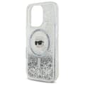Miniatyrbillede 6 af 8: Karl Lagerfeld Liquid Glitter Karl Head MagSafe - iPhone 16 Pro Max cover (gennemsigtigt)