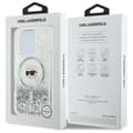 Miniatyrbillede 8 af 8: Karl Lagerfeld Liquid Glitter Karl Head MagSafe - iPhone 16 Pro Max cover (gennemsigtigt)