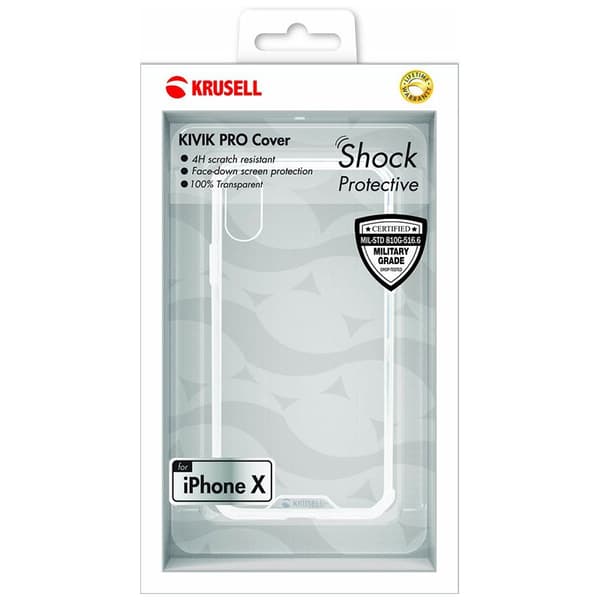 Krusell Kivik Pro Cover - iPhone X cover (gennemsigtig)