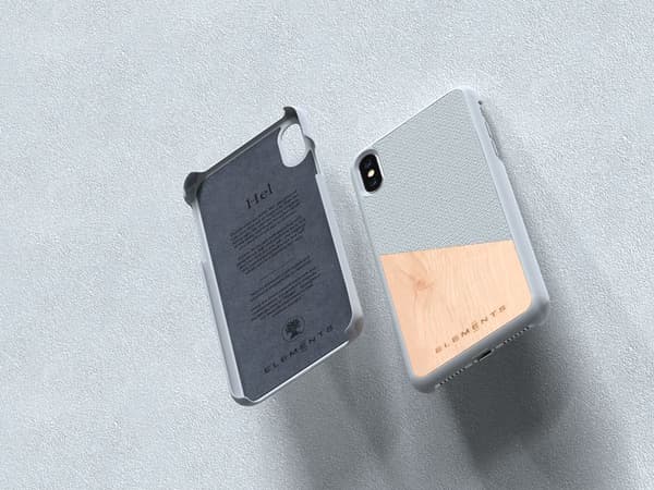 Nordic Elements Original Helm - iPhone Xs Max Træcover (Lysegrå)