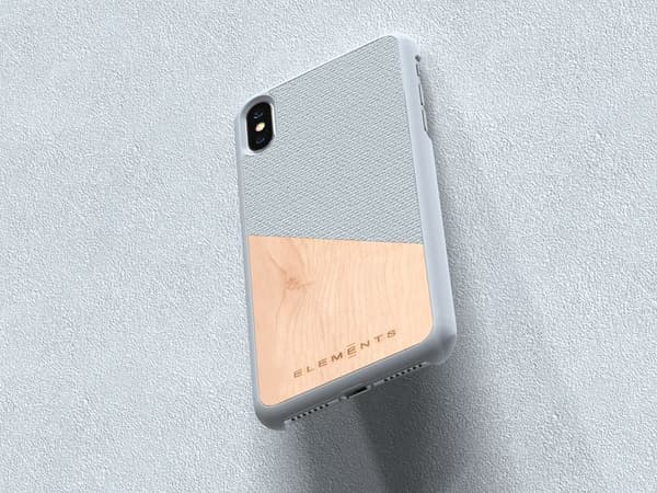 Nordic Elements Original Helm - iPhone Xs Max Træcover (Lysegrå)