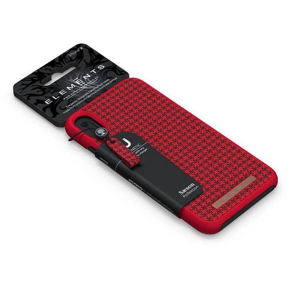 Nordic Elements Saeson Idun - iPhone Xs / X Stofcover (Rød)