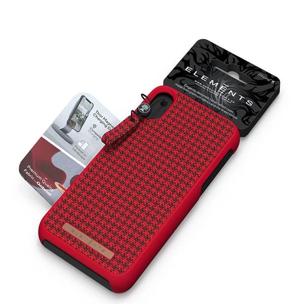 Nordic Elements Saeson Idun - iPhone Xs Max stofcover (rød)