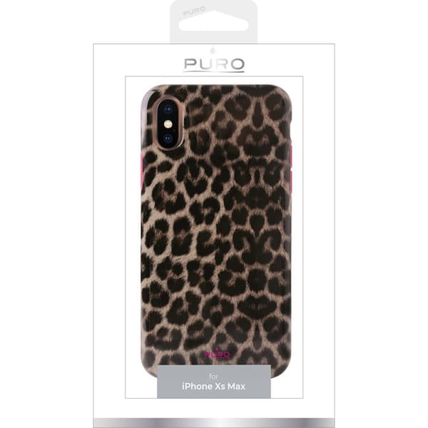 PURO Glam Leopard Cover -suojakuori iPhone Xs Maxille (Leo 2)
