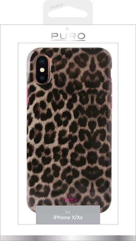 PURO Glam Leopard Cover - Fodral för iPhone Xs / X (Leo 2)