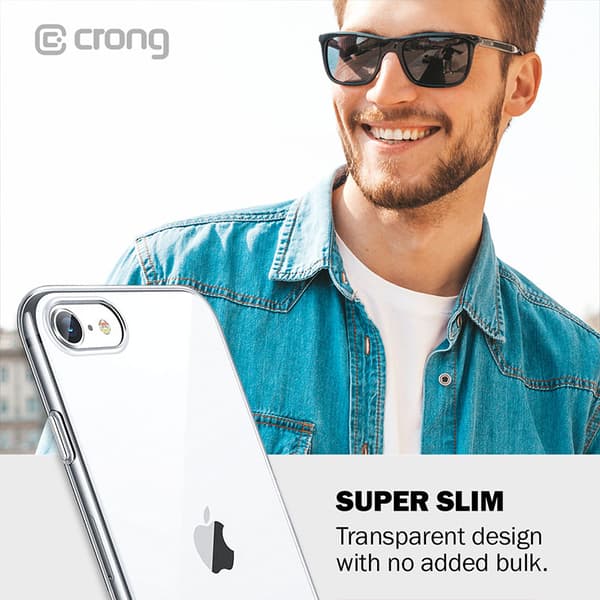 Crong Crystal Slim Cover - Skal till iPhone SE (2022/2020) / 8 / 7 (transparent)
