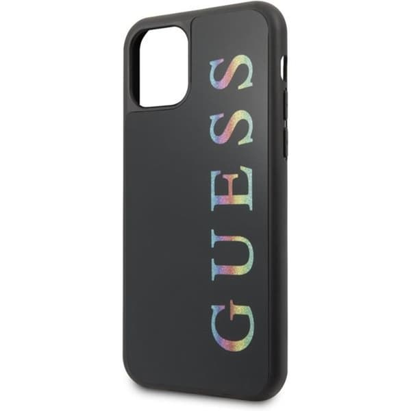 Guess Dobbeltlags Glitter Cover Logo Flerfarvet - iPhone 11 Pro Max Cover (Sort/Flerfarvet)