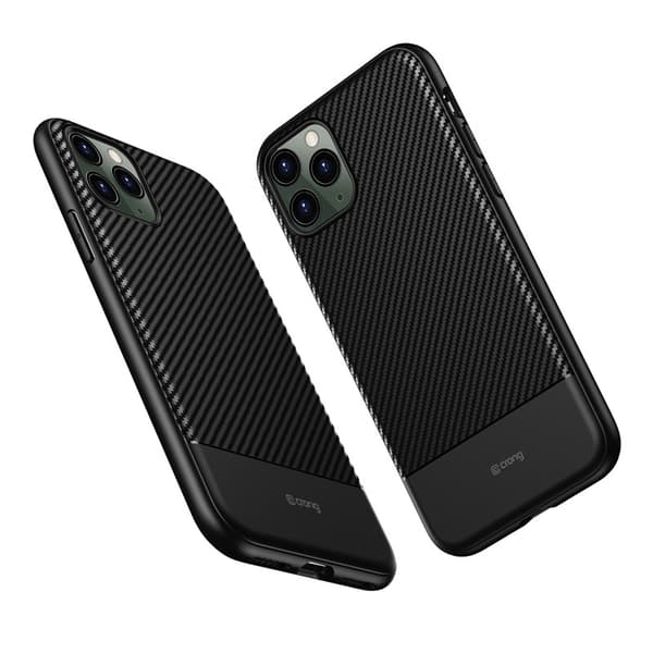 Crong Prestige Carbon -suojakuori - iPhone 11 Pro -kotelo (musta)