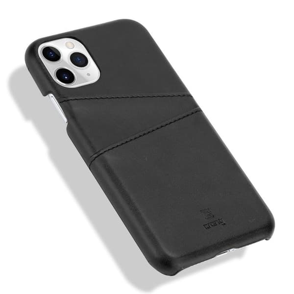 Crong Neat -suojakuori - iPhone 11 Pro -kotelo taskuilla (musta)