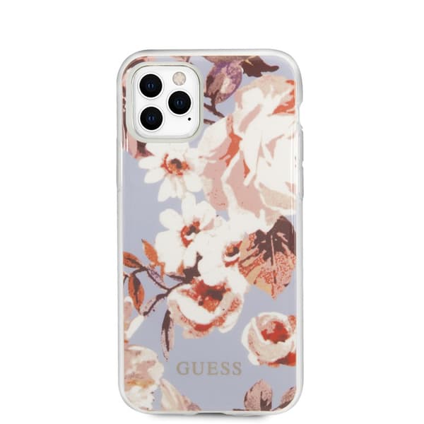 Guess Flower Shiny Collection N2 - iPhone 11 Pro Max -suojakuori (lila)