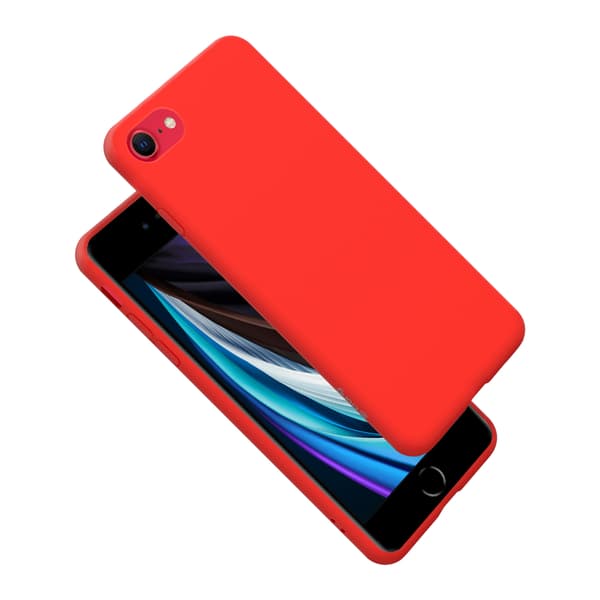 Crong Color Cover - Etui til iPhone SE (2022/2020) / 8 / 7 (rød)