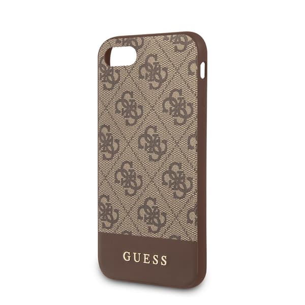 Guess 4G Bottom Stripe Collection - iPhone SE 2020/8/7-skal (brunt)