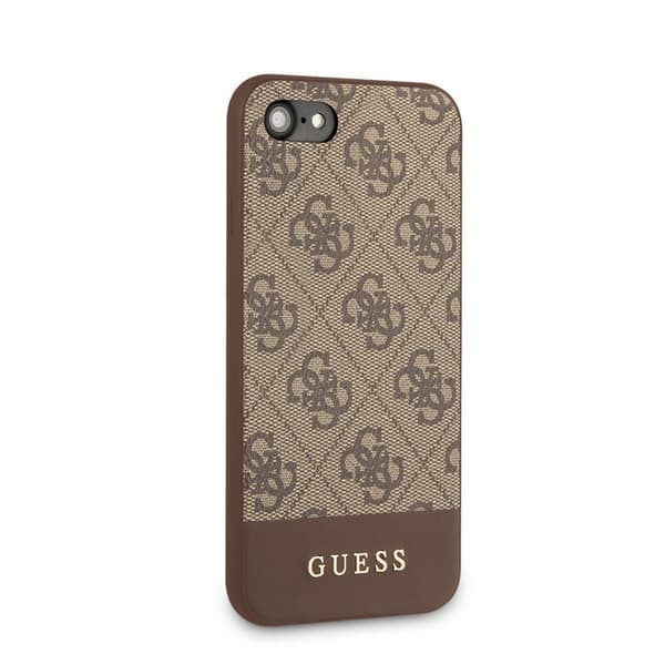 Guess 4G Bottom Stripe Collection - iPhone SE 2020/8/7-skal (brunt)