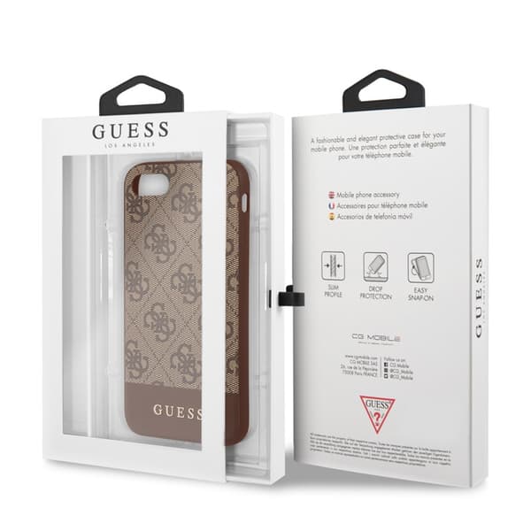 Guess 4G Bottom Stripe Kollektion - iPhone SE 2020/8/7 Etui (Brun)