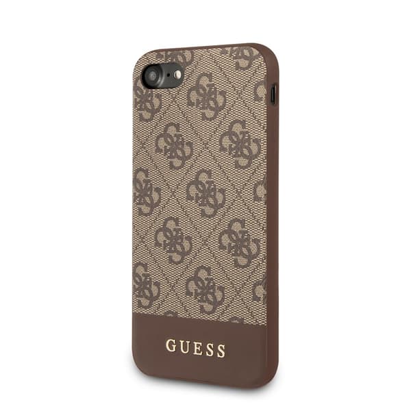 Guess 4G Bottom Stripe Collection - iPhone SE 2020/8/7-skal (brunt)