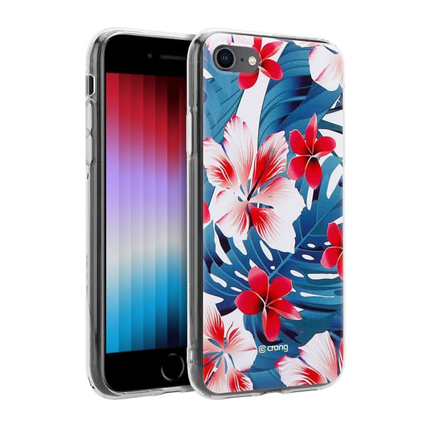 Crong-kukkakuvioinen suojakuori - iPhone SE (2022/2020) / 8 / 7 -suojakuori (kuvio 03)
