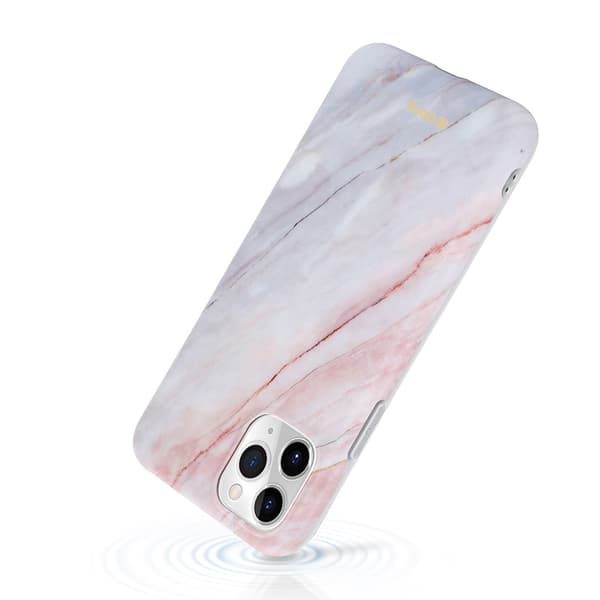 Crong Marble -kuori - iPhone 11 Pro -kotelo (vaaleanpunainen)