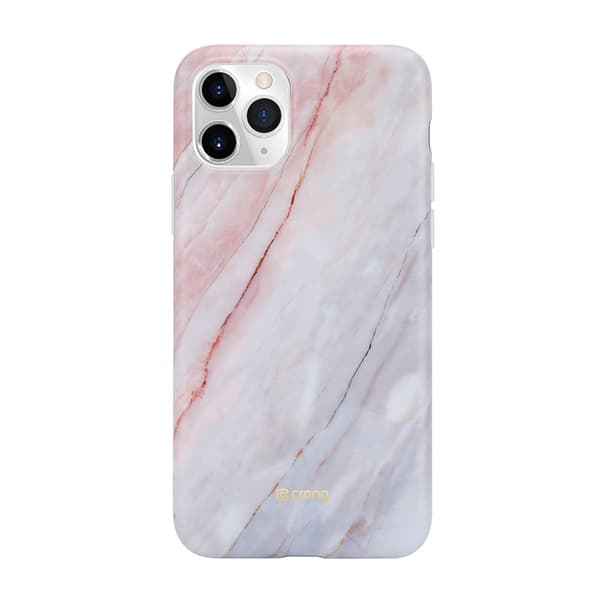 Crong Marble -kuori - iPhone 11 Pro -kotelo (vaaleanpunainen)