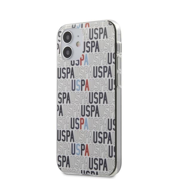 US Polo Assn Logo Mania - iPhone 12 Mini cover (hvid)