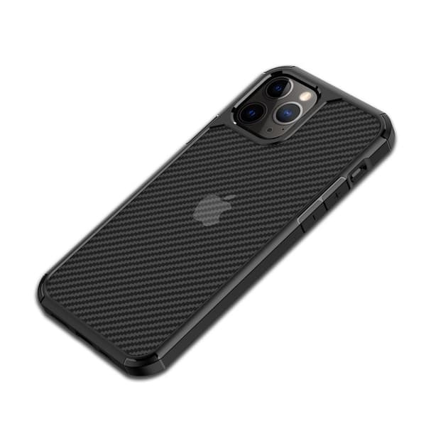 Crong Hybrid Carbon - iPhone 12 Pro Max -kotelo (musta)