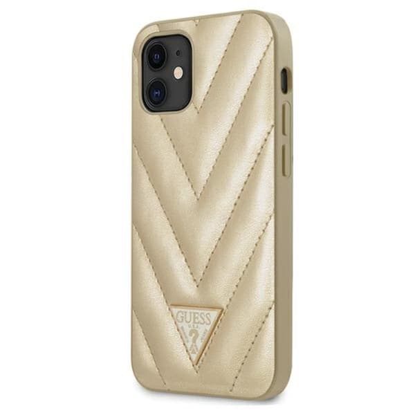Guess V Quilted - iPhone 12 mini cover (guld)