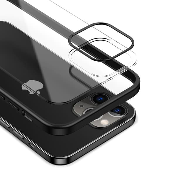 Crong Clear Cover - iPhone 12 Pro Max Etui (Sort)