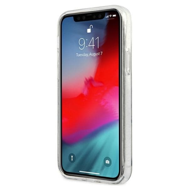 Guess Glitter 4G stort logo - iPhone 12 Pro Max cover (klart)