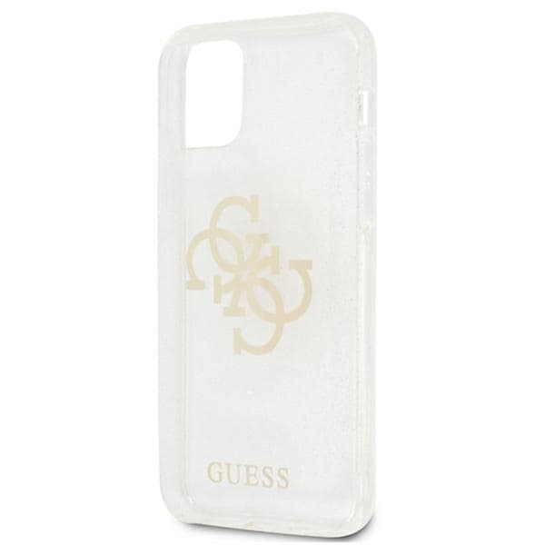 Guess Glitter 4G stort logo - iPhone 12 Pro Max cover (klart)