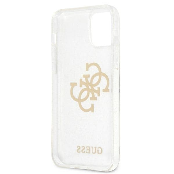 Guess Glitter 4G stort logo - iPhone 12 Pro Max cover (klart)