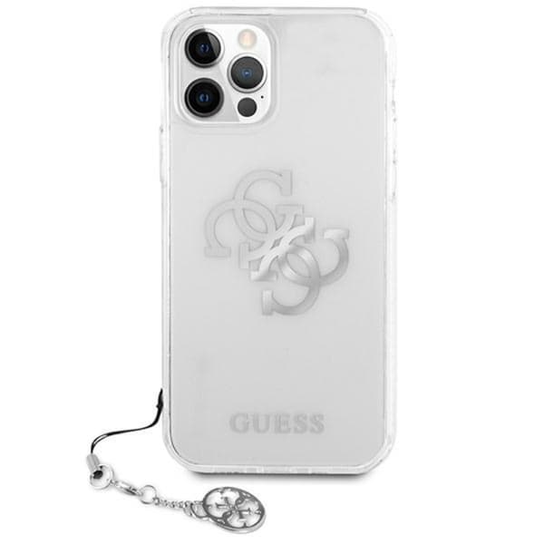 Guess 4G stort logo-vedhæng - iPhone 12 Pro Max cover (sølv vedhæng)