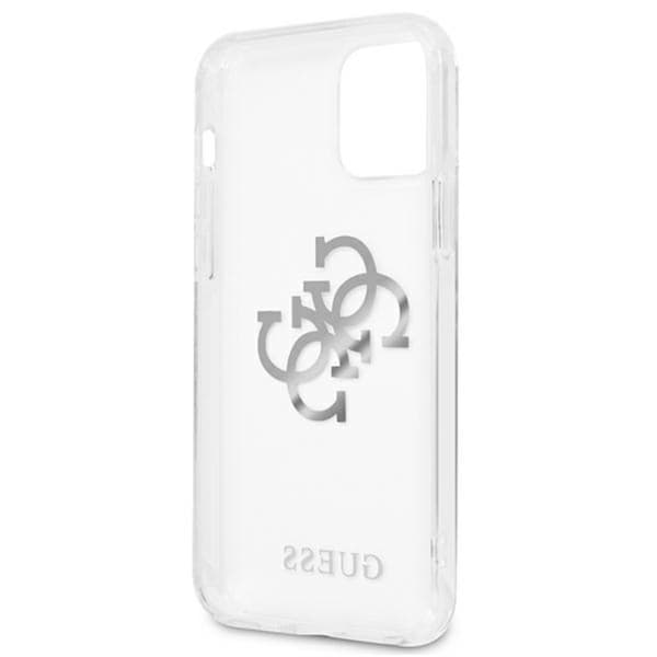 Guess 4G stort logo-vedhæng - iPhone 12 Pro Max cover (sølv vedhæng)