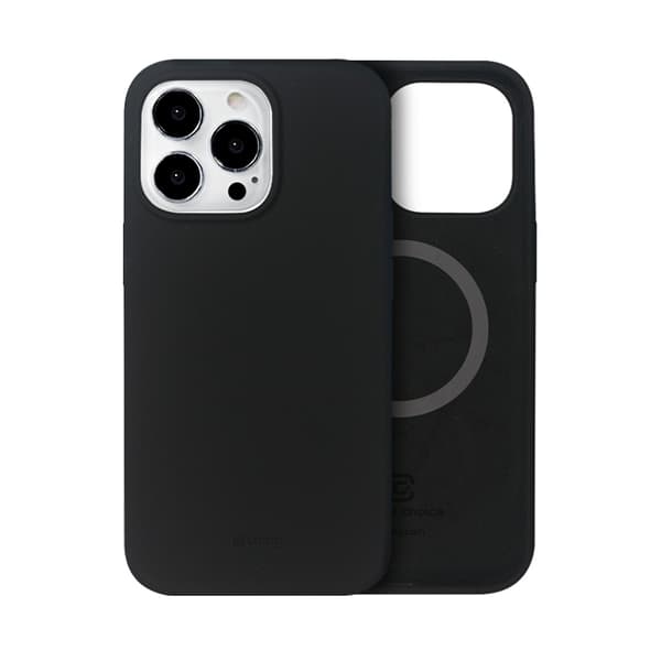 Crong Color Cover Magnetic - iPhone 13 Pro Max MagSafe -kotelo (musta)